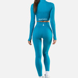 RIBBED LEGGINGS - Maldives Blue