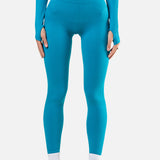 RIBBED LEGGINGS - Maldives Blue