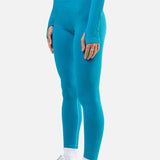 RIBBED LEGGINGS - Maldives Blue